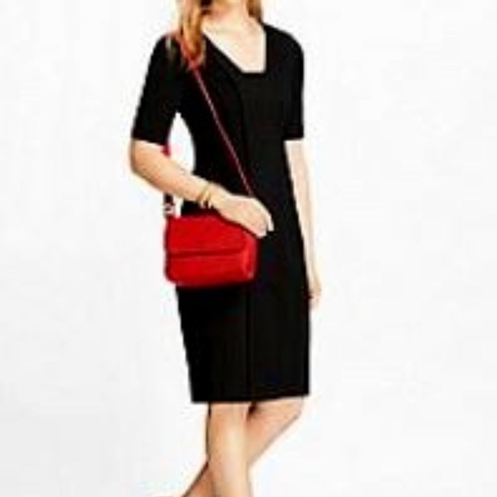 Brooks Brothers Black Ponte Sheath Dress